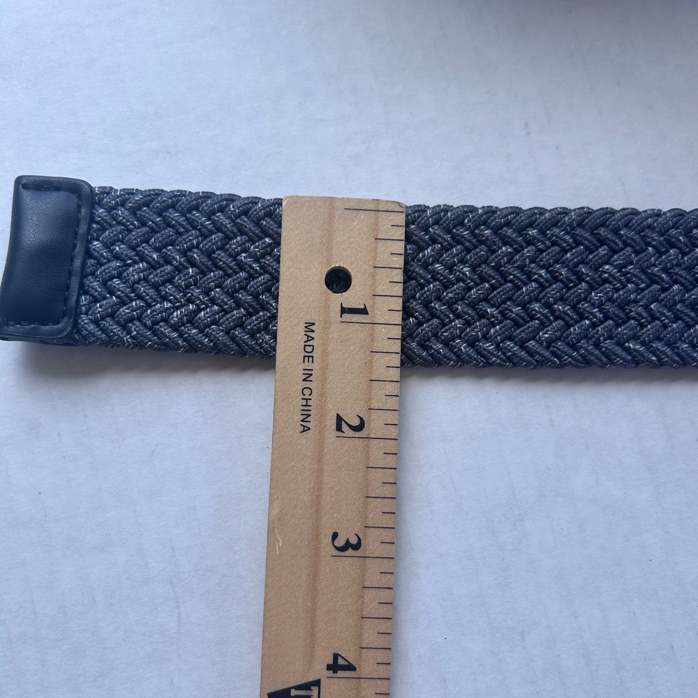 Nike Woven Stretch Belt Mens Large 38-40 Grey Black Braided  New Golf - Picture 6 of 6